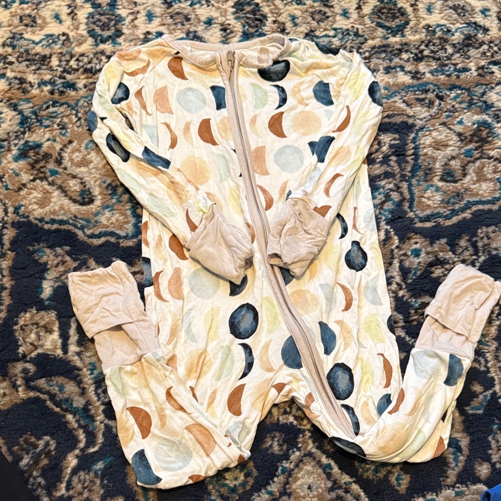 Little Sleepies Luna Neutral Zip Pajamas